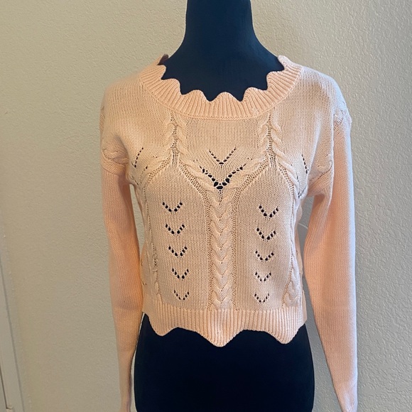bebe Sweaters - bebe Light Peach Knit Women's Sweater